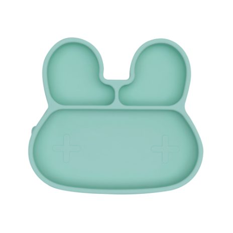 Silikonetallerken, bunny - mint