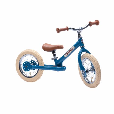 6: TRYBIKE - Balancecykel, To Hjul, Vintage Blå