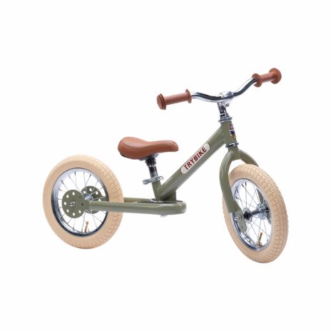 4: TRYBIKE - Balancecykel, To Hjul, Vintage Grøn