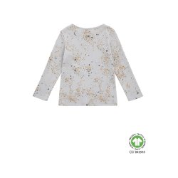 Soft Gallery Langrmet T-Shirt Ocean Grey, AOP Mini Splash Blue