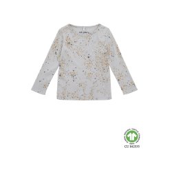 Soft Gallery Langrmet T-Shirt Ocean Grey, AOP Mini Splash Blue