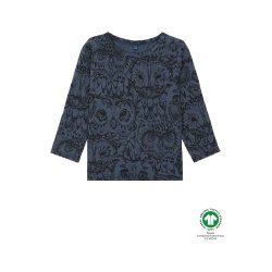 Soft Gallery Langrmet T-Shirt Orion Blue, AOP Owl