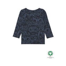 Soft Gallery Langrmet T-Shirt Orion Blue, AOP Owl