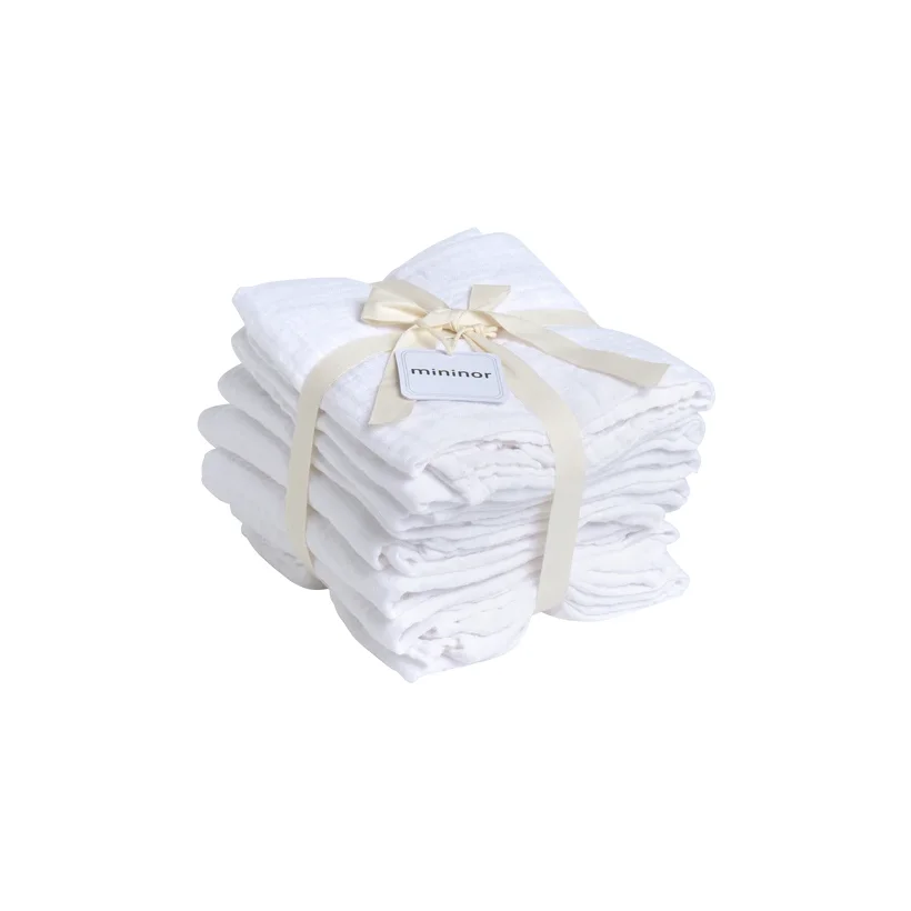 Mininor kologisk stofble "Hvid" 8 stk