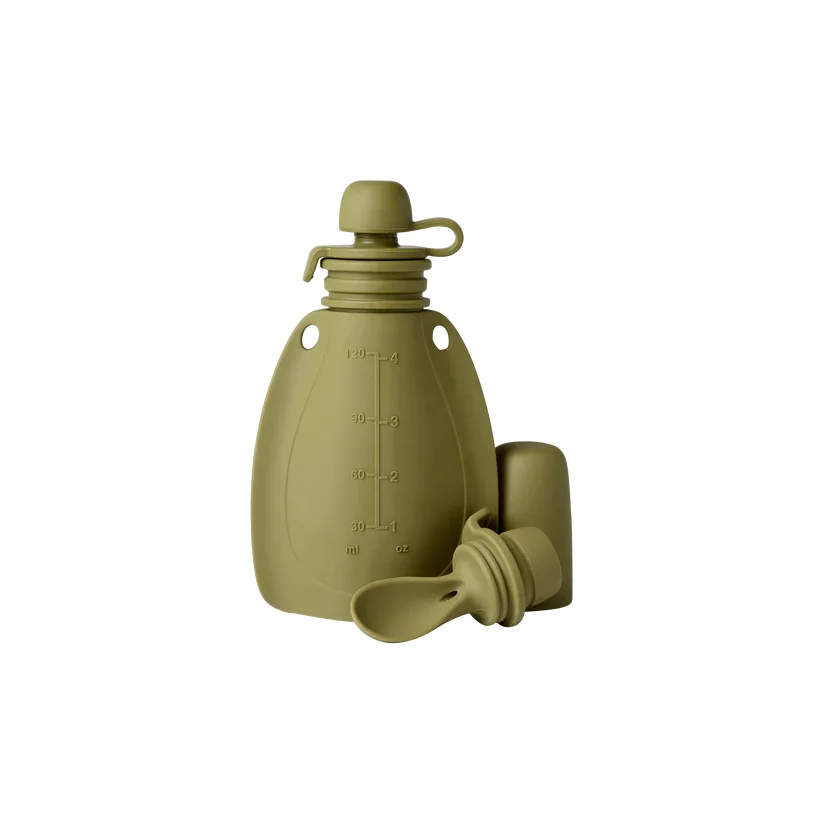 Mininor Smoothie-pose med ske - "Olive"