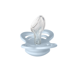 BIBS Couture - 2 Pack Silicone Size 1, Iron/Baby Blue 0+ mneder