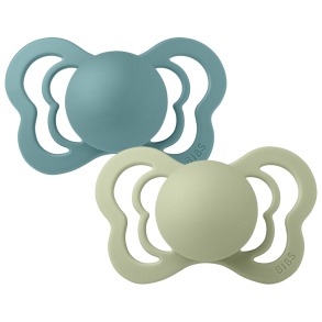 BIBS Couture - 2 Pack Silicone Size 1, Island Sea/Sage 0+ mneder