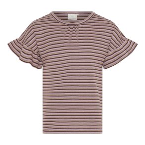 En Fant - T-Shirt SS Stripe, Chestnut