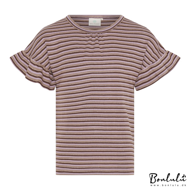 En Fant - T-Shirt SS Stripe, Chestnut