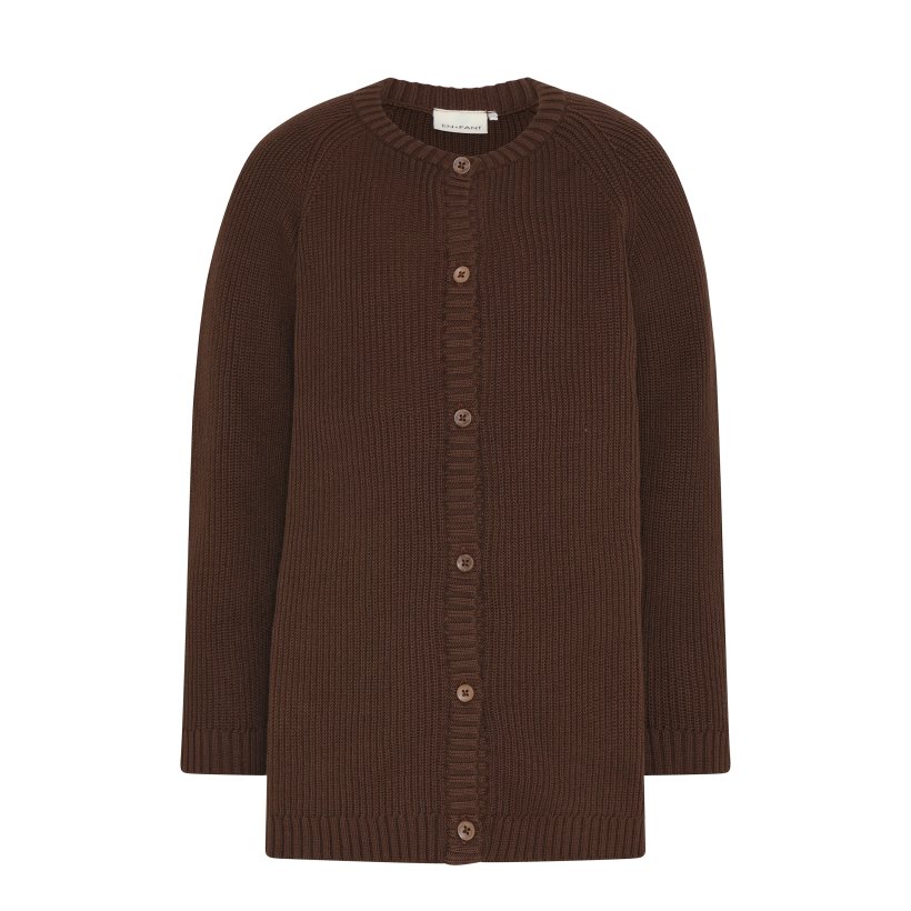 En Fant - Cardigan Long Knit, Chestnut