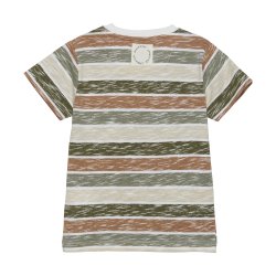 En Fant - T-Shirt SS Stripe, Moss Green