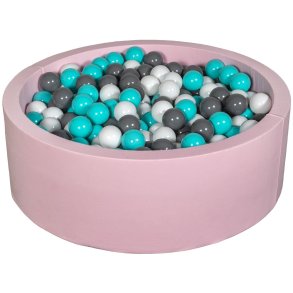 Bldt Jersey  Lyserd Bold Bassin m. 450 bolde - Hvid/Gr/Tyrkis 