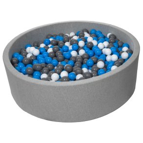 Stort Bldt Jersey Boldbassin M. 1200 Bolde, Hvid/Bl/Gr