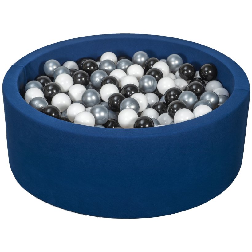 Bldt Jersey  Navy Bold Bassin m. 450 bolde -  Sort/Hvid/Slv