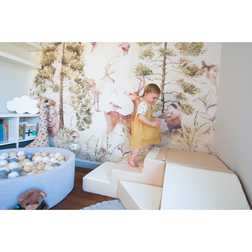 Rutsjebane legest Bld Skumleg - hvid/beige