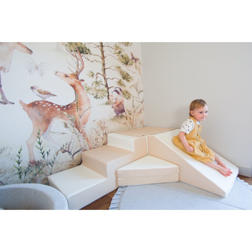 Rutsjebane legest Bld Skumleg - hvid/beige