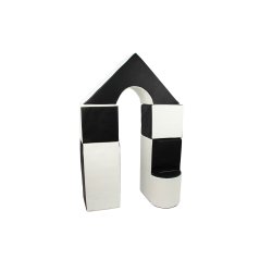 6 pcs Castle Set - Bldt Skum, Sort &amp; Hvid