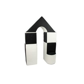 6 pcs Castle Set - Bldt Skum, Sort & Hvid