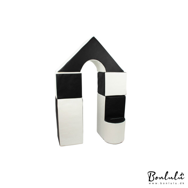 6 pcs Castle Set - Bldt Skum, Sort &amp; Hvid