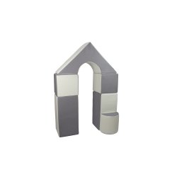 6 pcs Castle Set - Bldt Skum, Gr &amp; Hvid