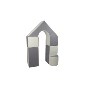 6 pcs Castle Set - Bldt Skum, Gr & Hvid