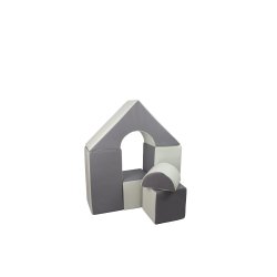 6 pcs Castle Set - Bldt Skum, Gr &amp; Hvid