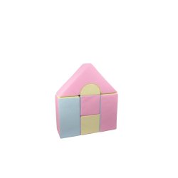 6 pcs Castle Set - Bldt Skum, Pastel Farver