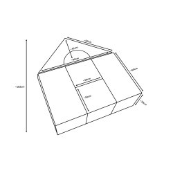 6 pcs Castle Set - Bldt Skum, Grn/Bl/Gul/Orange