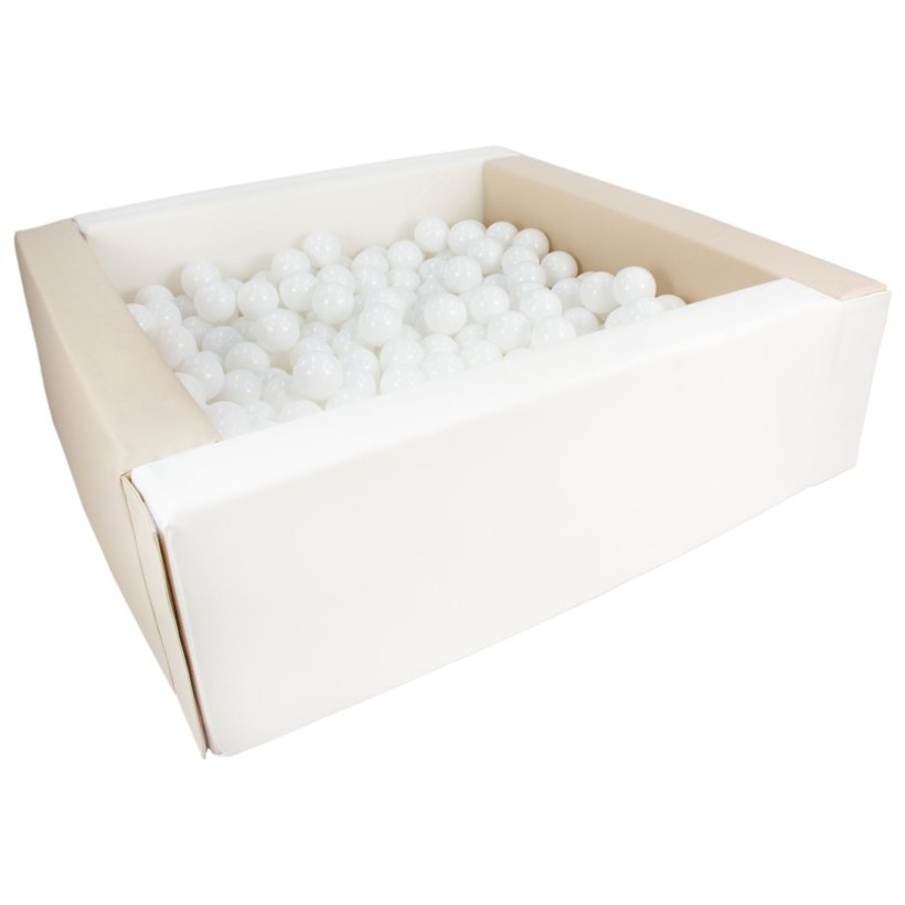 Bldt skum Bold bassin + 300 balls, Beige/Hvid M. Hvid Bolde