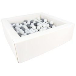 Bldt skum Bold bassin + 300 balls, Hvid m. Hvid og gr bolde