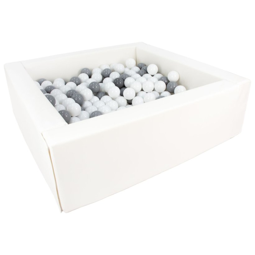 Bldt skum Bold bassin + 300 balls, Hvid m. Hvid og gr bolde