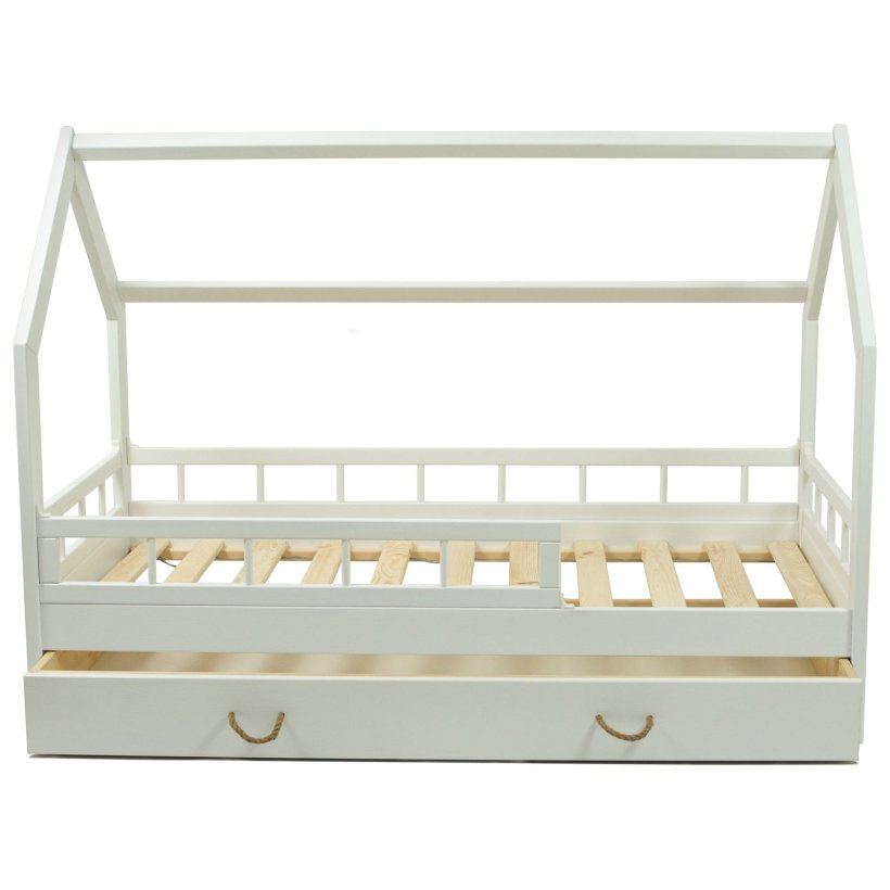 Husseng Med Skuffe og Barriere, Hvid