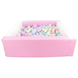 Bldt skum Bold bassin + 300 balls, Hvid/Lyserd m. Pastel Bolde