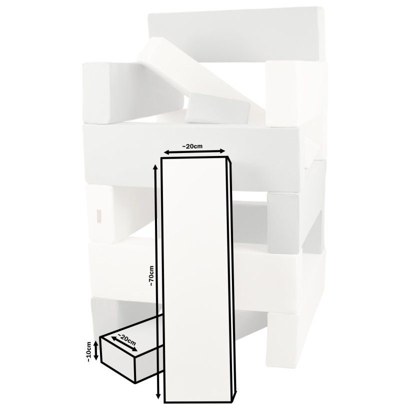 Blde byggeklodser Hvid