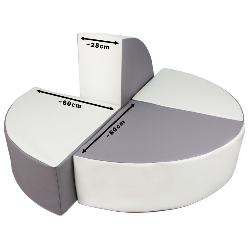 Balancepude Skum - Hvid/gr