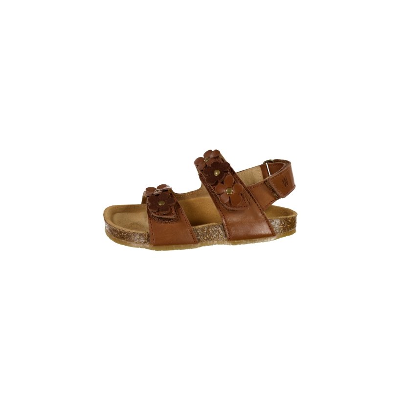 WHEAT - Clare Flower Sandal, Cognac