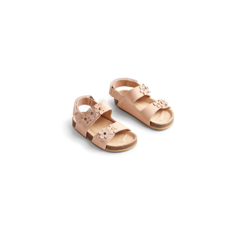 WHEAT - Clare Flower Sandal, Beige Rose