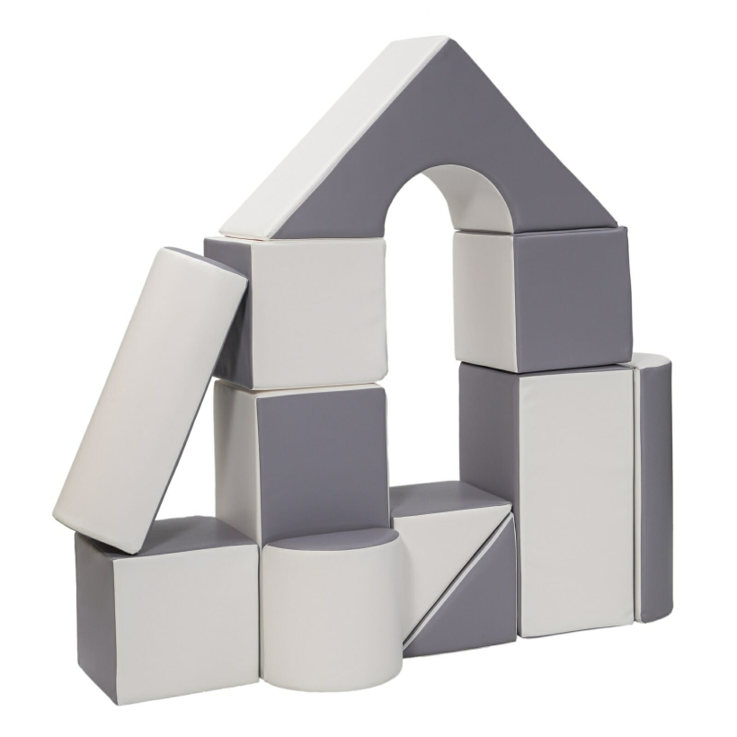 Byggeklodser - gr/hvid