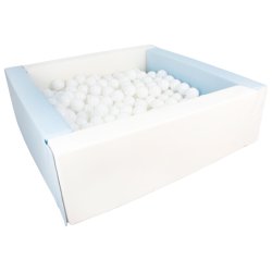 Bldt skum Bold bassin + 300 balls, Hvid/Lysebl m. Hvide Bolde