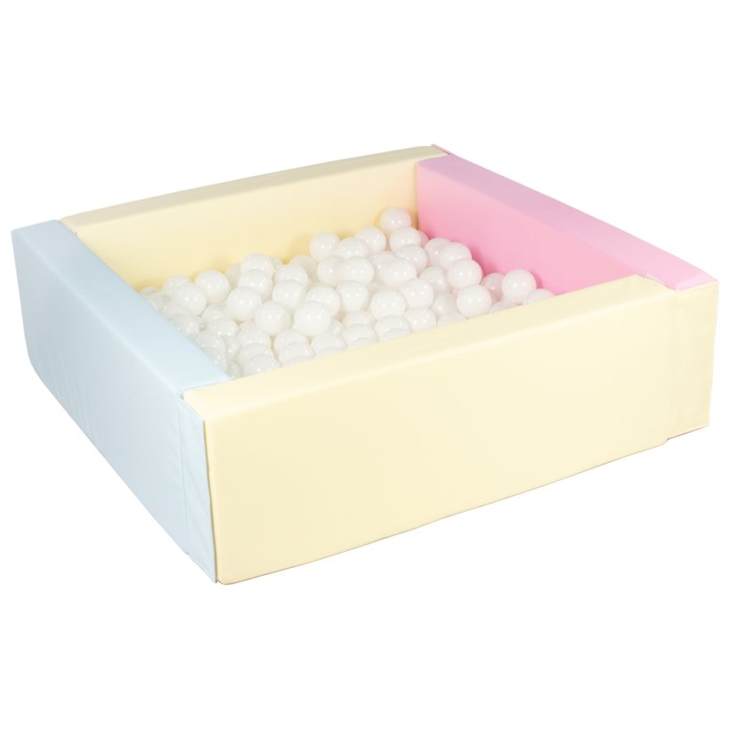 Bldt Skum Bold bassin + 300 balls, Pastel m. Hvide Bolde