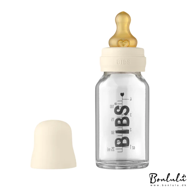 Baby Glass Bottle Complete Set 110ml - Ivory
