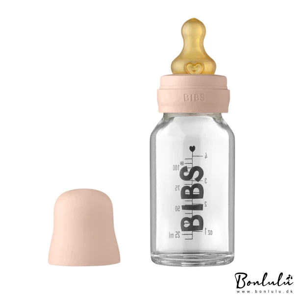 Baby Glass Bottle Complete Set 110ml - Blush