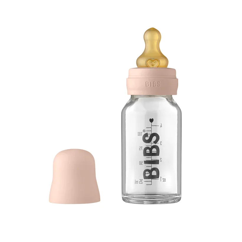 Baby Glass Bottle Complete Set 110ml - Blush