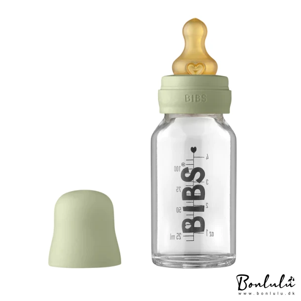 Baby Glass Bottle Complete Set 110ml - Sage