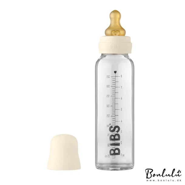 Baby Glass Bottle Complete Set 225ml - Ivory