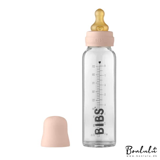 Baby Glass Bottle Complete Set 225ml - Blush