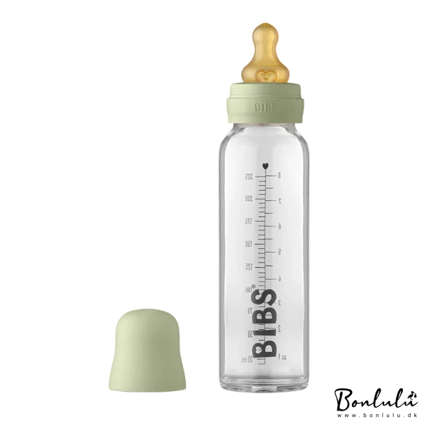 Baby Glass Bottle Complete Set 225ml - Sage