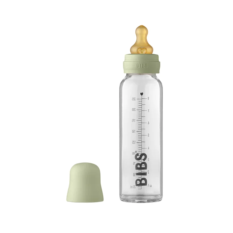 Baby Glass Bottle Complete Set 225ml - Sage
