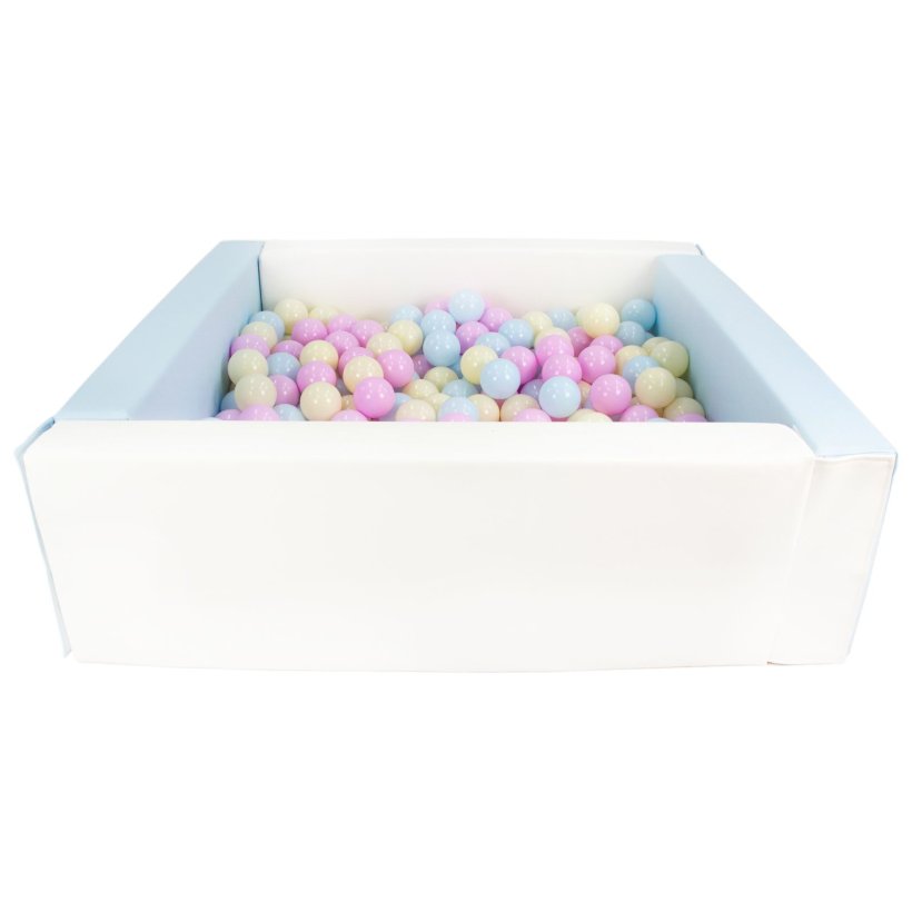 Bldt skum Bold bassin + 300 balls, Hvid/Lysebl m. Pastel Farver 
