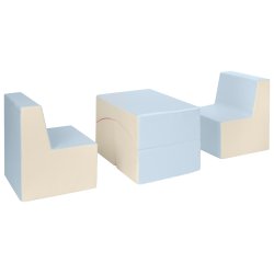 Bord &amp; Stolest - Mrkebl, Hvid